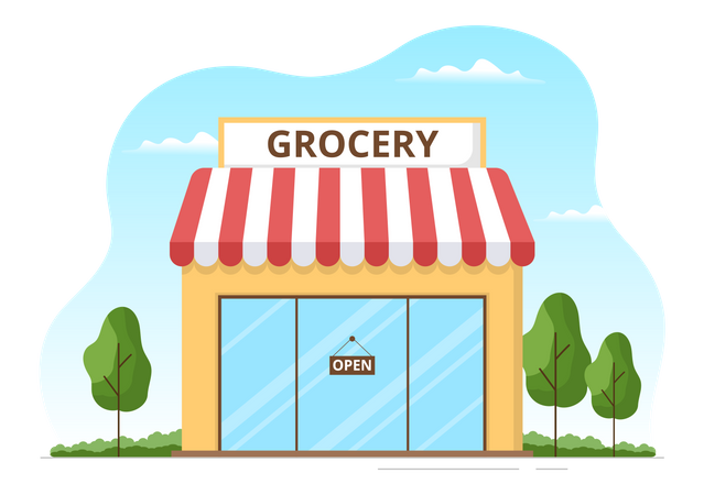 Grocery Supermarket  Illustration