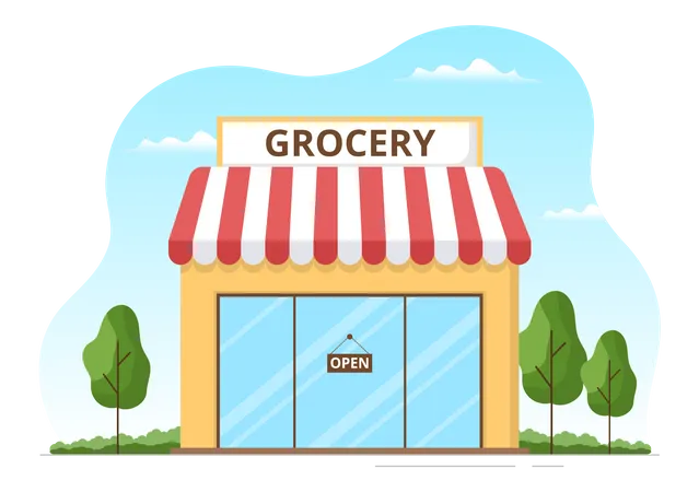 Grocery Supermarket  Illustration