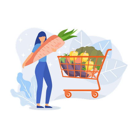 Grocery vegetables  Illustration