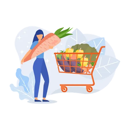 Grocery vegetables  Illustration