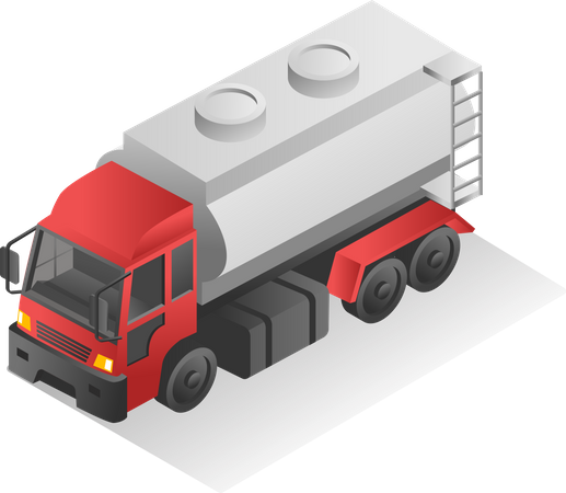 Gros camion-citerne  Illustration