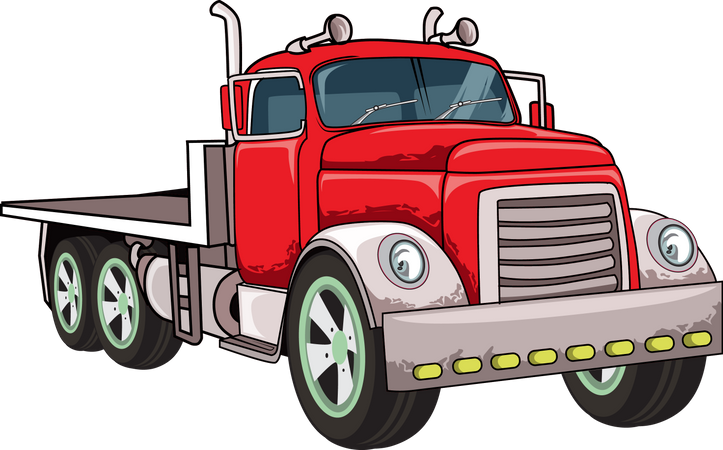 Gros camion classique  Illustration