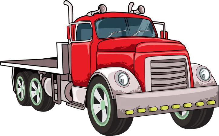 Gros camion classique  Illustration