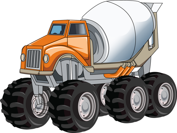 Gros camion de chantier  Illustration