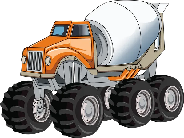 Gros camion de chantier  Illustration