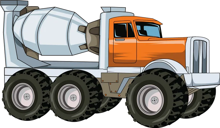 Gros camion de chantier  Illustration