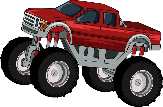 Großer Monstertruck  Illustration