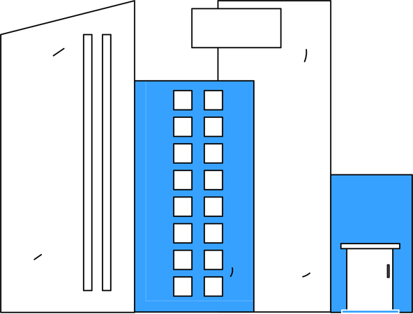 Großes Gebäude  Illustration