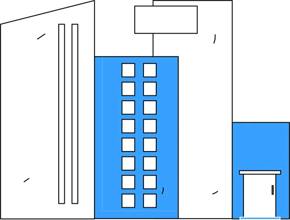 Großes Gebäude  Illustration