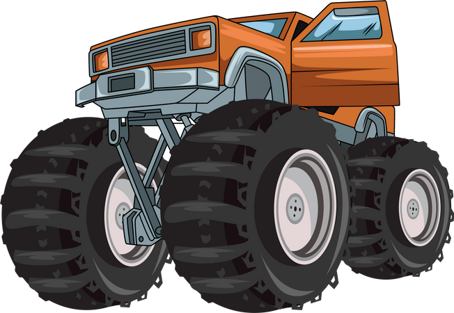 Großes Monstertruck-Auto  Illustration