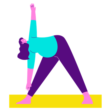 Pose de yoga de grossesse  Illustration