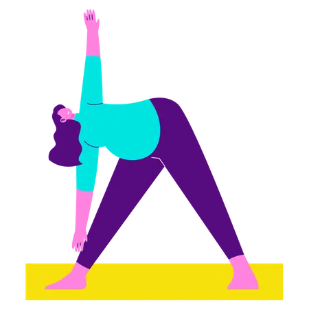 Pose de yoga de grossesse  Illustration