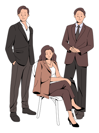 Group business people  Illustration