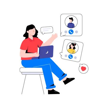 Group Call  Illustration