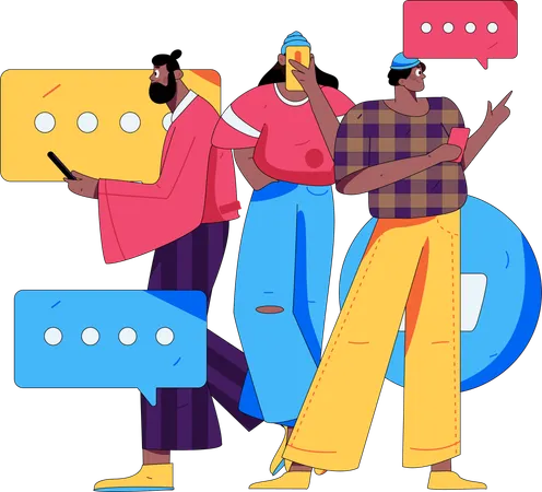 Group chatting  Illustration