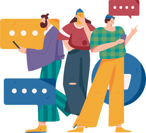 Group chatting  Illustration