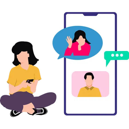 Group chatting  Illustration