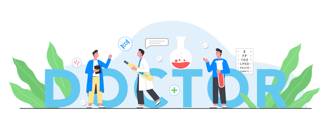 Group of doctor  Illustration