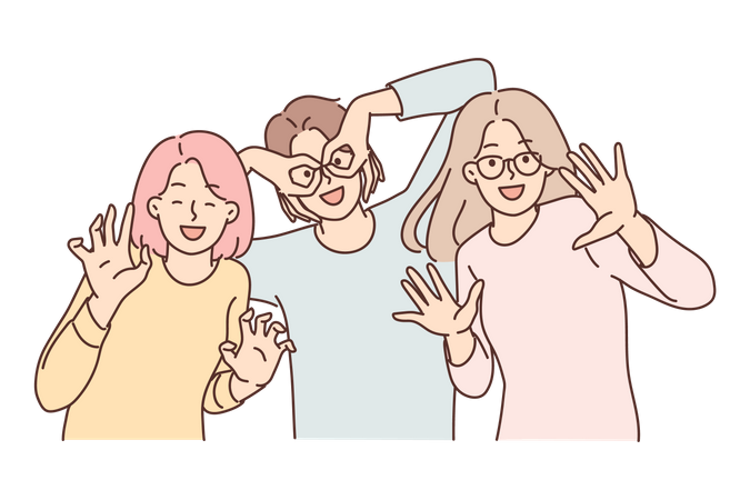 Group of friends  Illustration