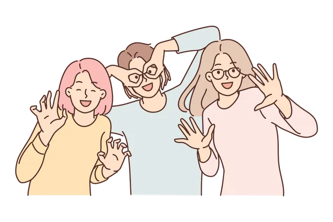 Group of friends  Illustration