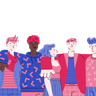 group of friends illustration free download