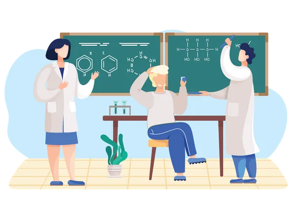Group of lab scientist  Illustration