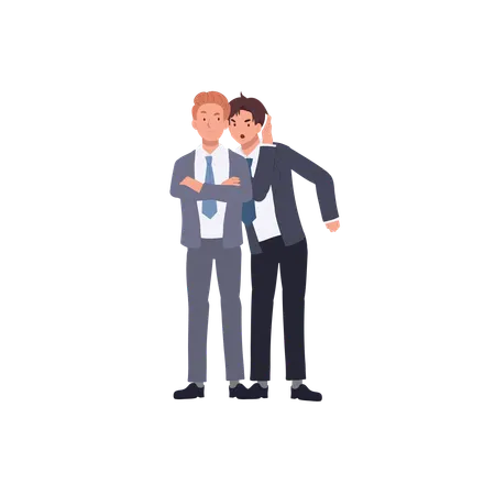 Group of office colleagues gossiping  Illustration