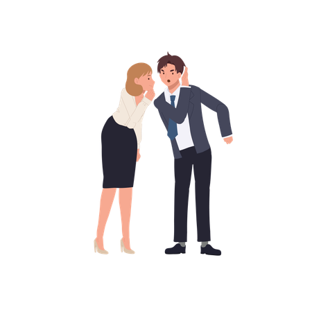 Group of office workers gossiping  Illustration