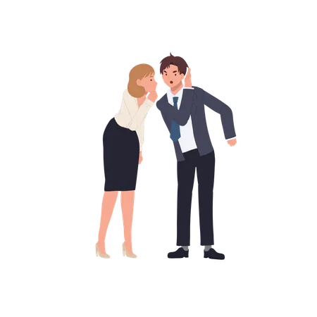 Group of office workers gossiping  Illustration