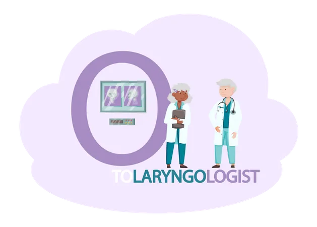 Group of otolaryngologist surgeon  Illustration