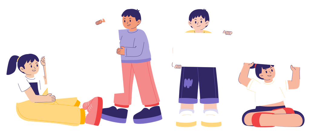 Group of teenage holding blank banner  Illustration