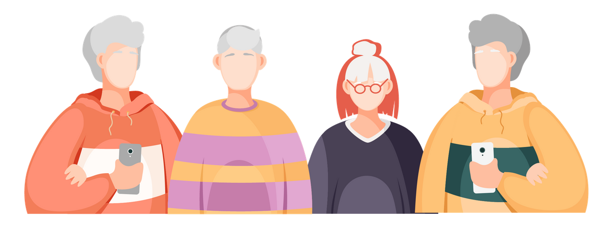 Group Of Teenager  Illustration