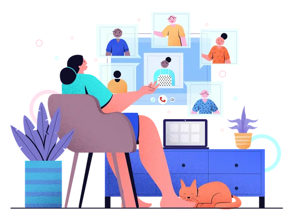 Group video call  Illustration