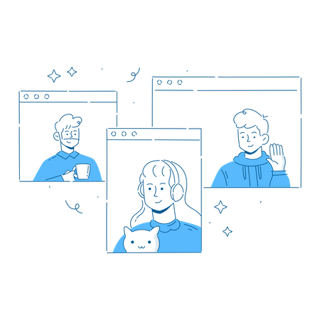 Group Video call  Illustration