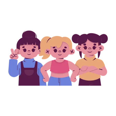 Groupe de femme  Illustration