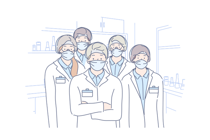 Groupe de médecins  Illustration