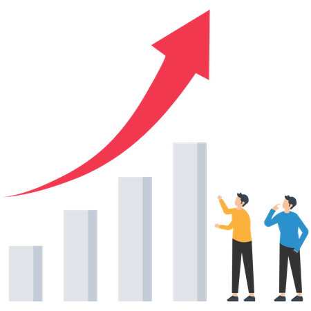 Grow business to increase profit  Illustration