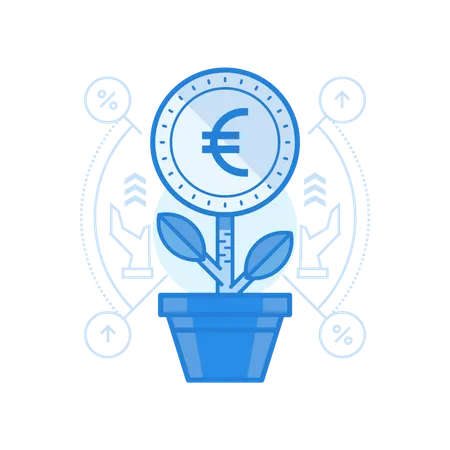 Grow Euro  Illustration