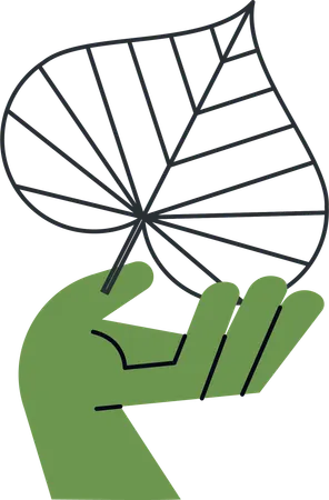 Grow leaf to reduce Carbon Footprint  Illustration