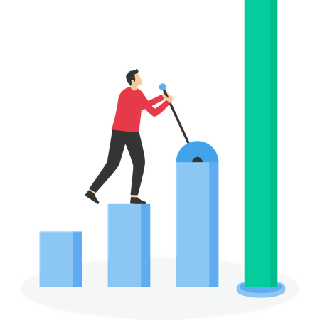 Growing business chart  Illustration