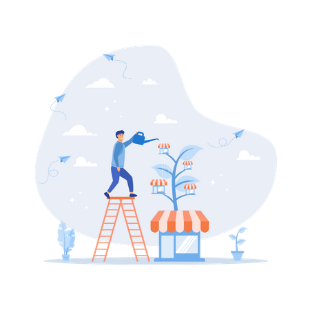 Growing business  Illustration