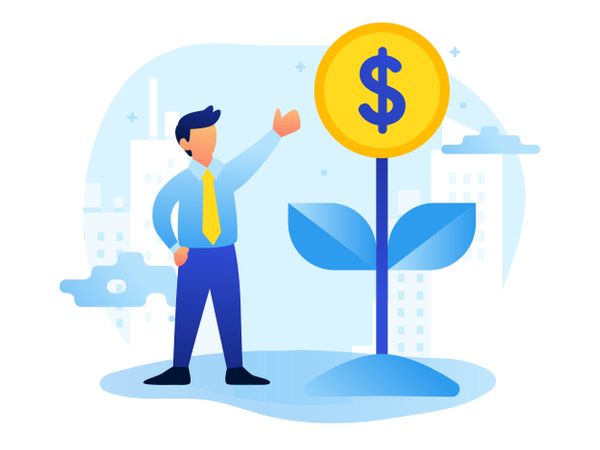 Growing Business  Illustration