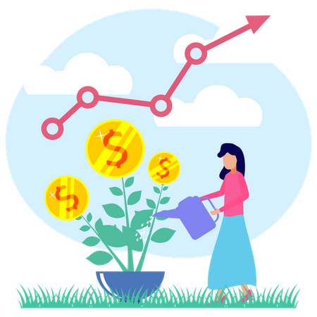 Growing Investment Illustration