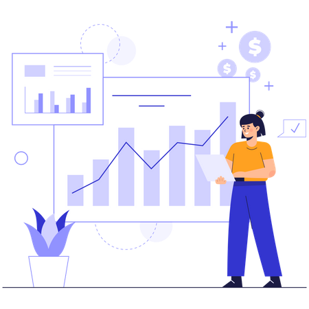 Growth analysis by employee  일러스트레이션