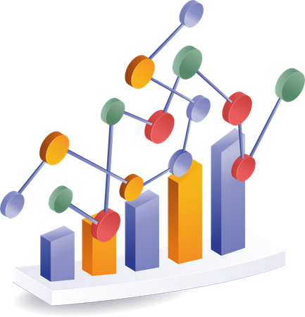 Growth business analyst network  Illustration