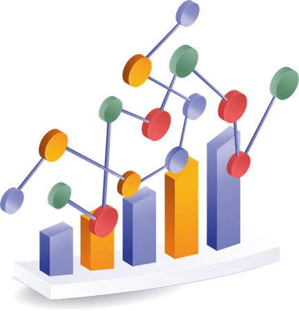 Growth business analyst network  Illustration