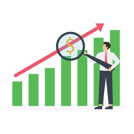 Growth of stock market  Illustration