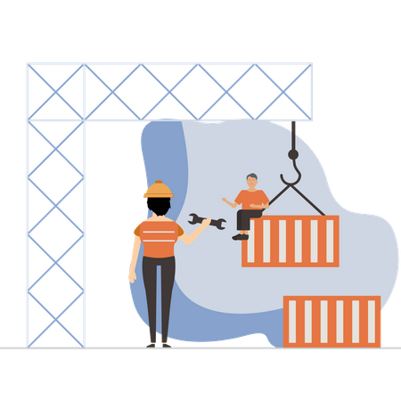 Grua de construccion  Illustration