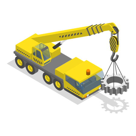 Grue de chantier  Illustration