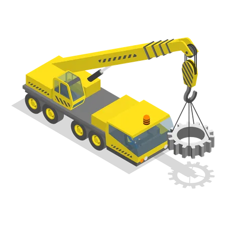 Grue de chantier  Illustration